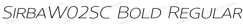 SirbaW02SC Bold Regular字体转换
